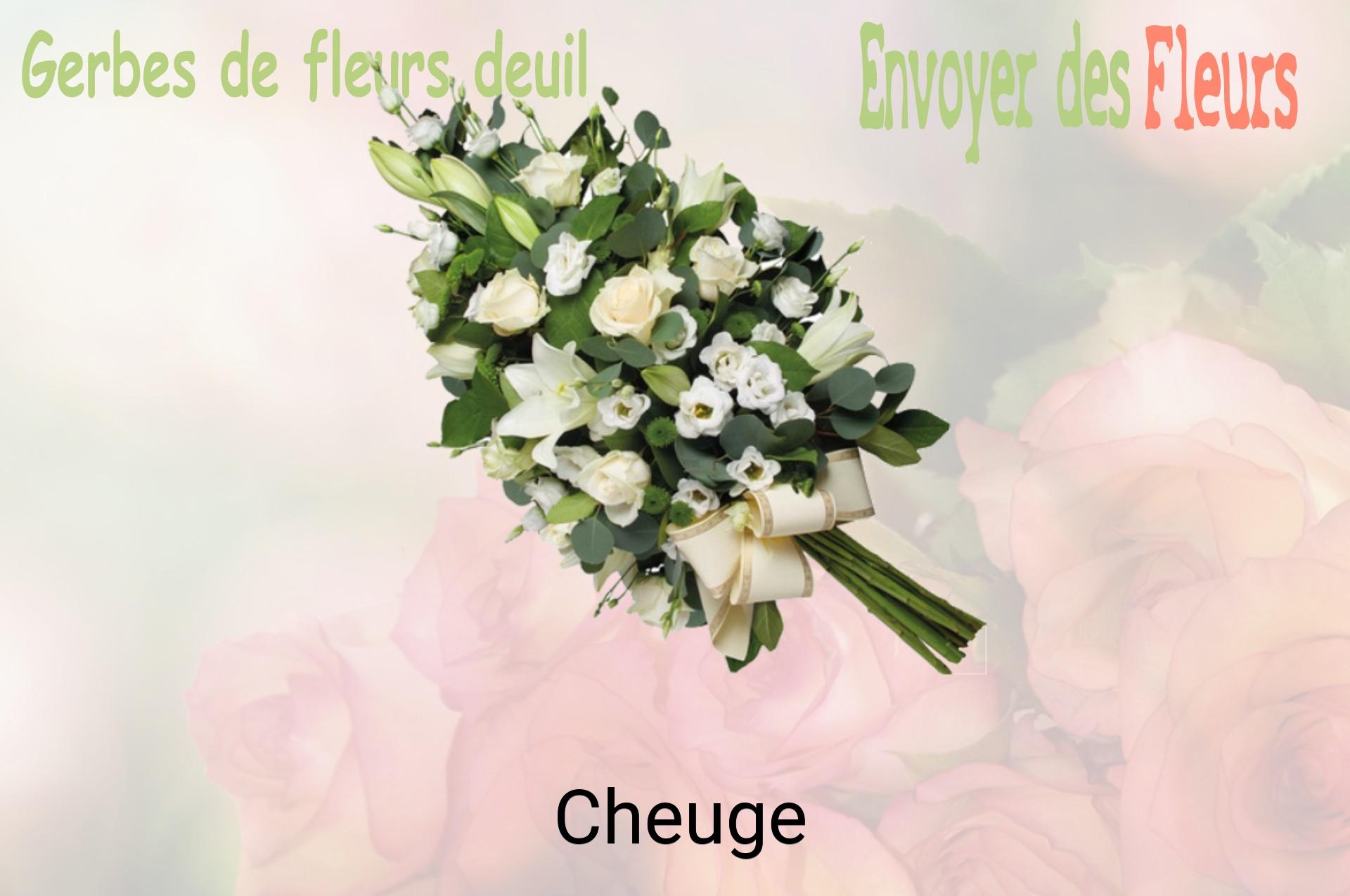 Gerbe de fleurs de deuil livrée à Cheuge